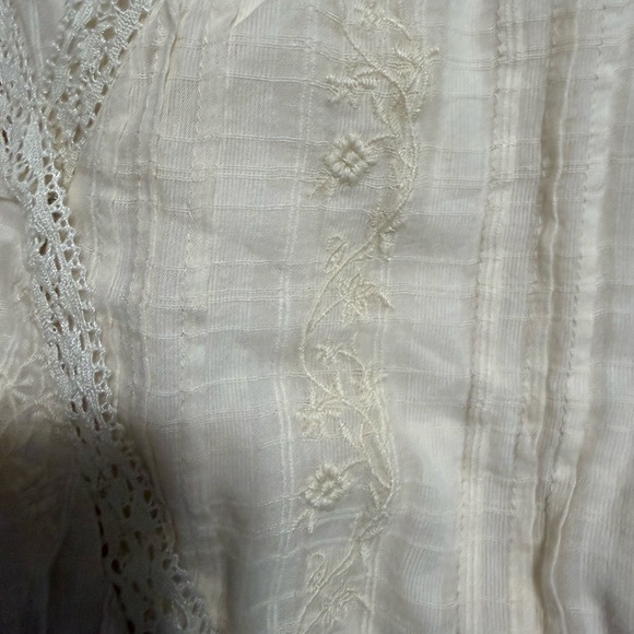 XL New w/Tags American Eagle Outfitters Cream Long Sleeve Lined Dress Lace trim - Picture 6 of 6